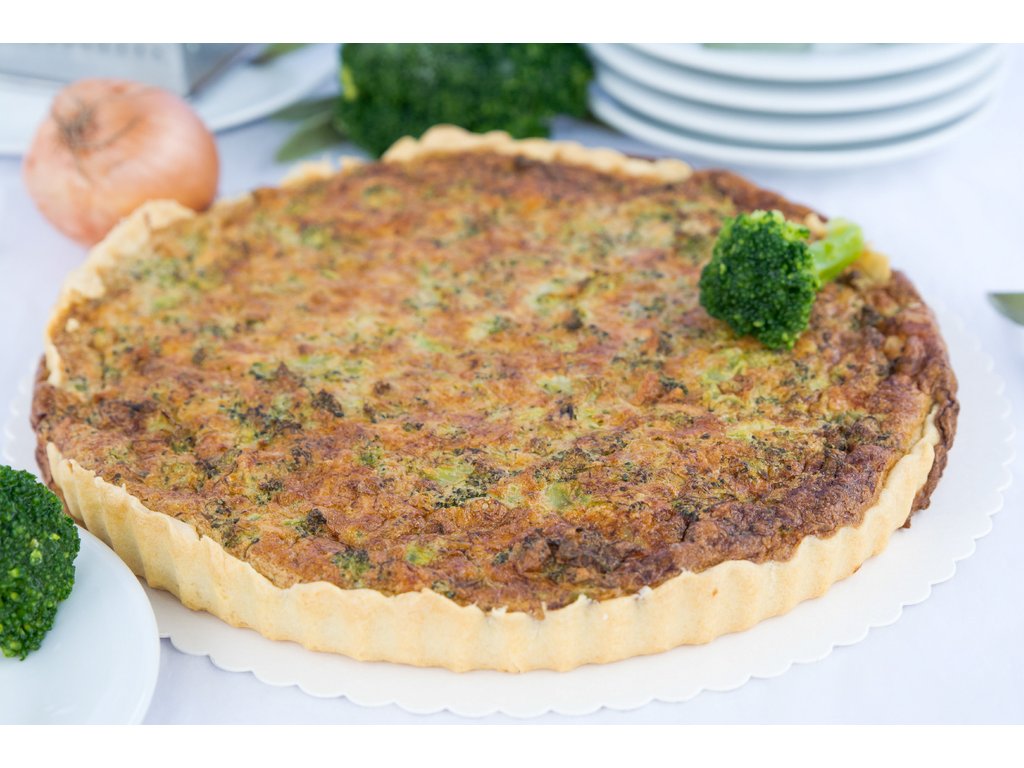Slaný koláč quiche brokolicový