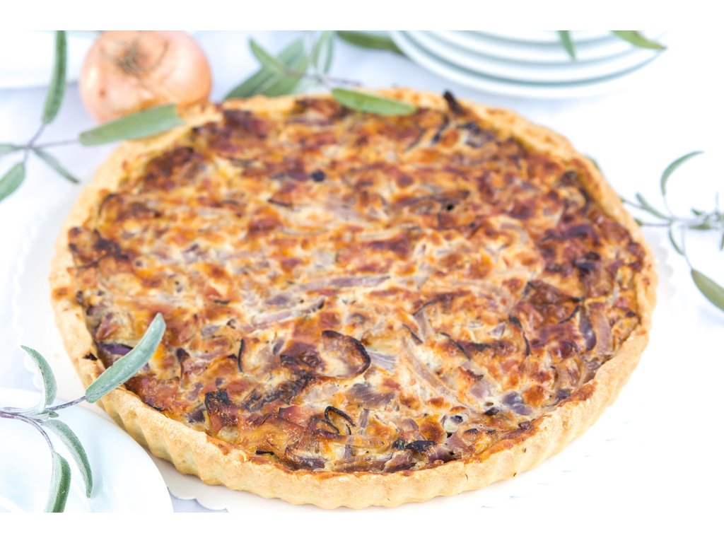 Slaný koláč quiche cibulový