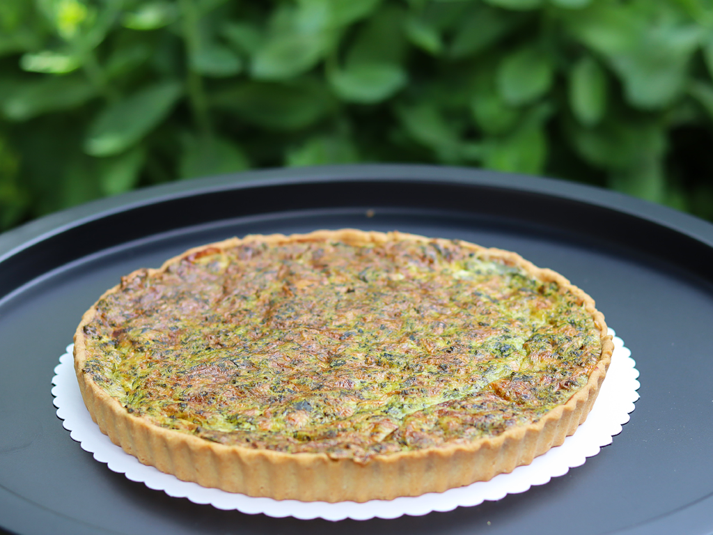 Slaný koláč quiche špenátový
