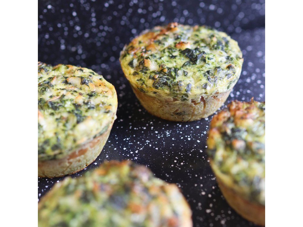 Mini quiche špenátový