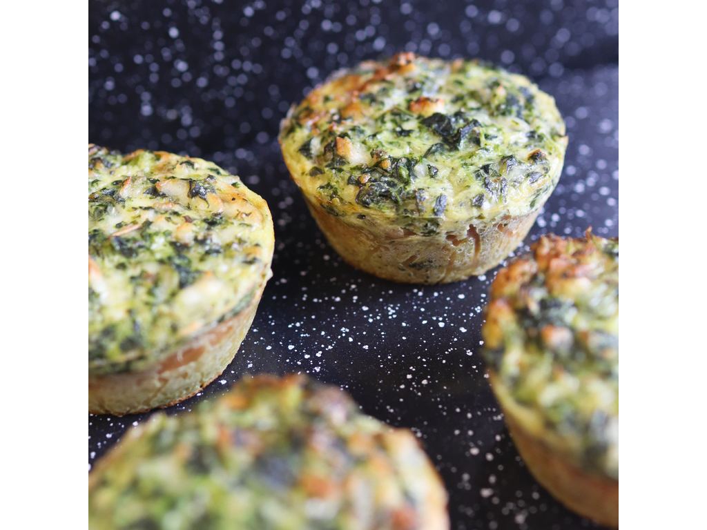 Mini quiche špenátový